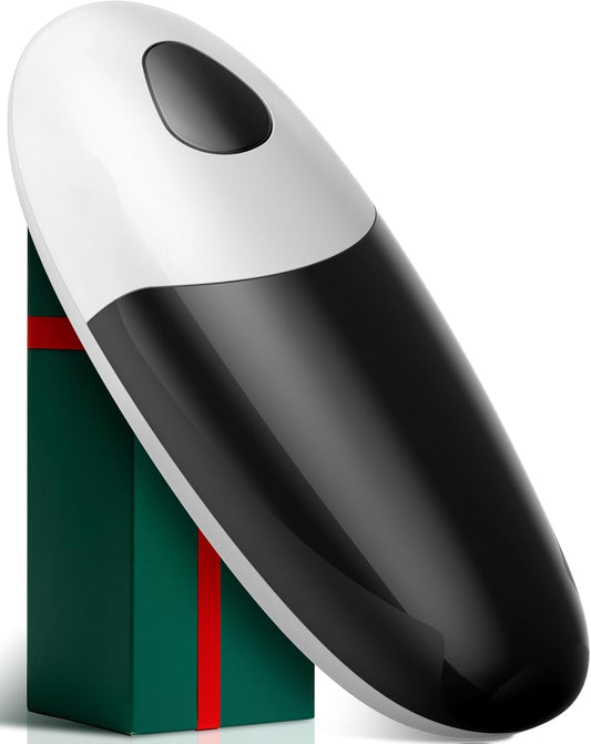Handsfree One Touch Electric Can Opener, Smooth Edge Automatic Can Opener Fits All Can Sizes, Handheld Battery Operated Easy and Safe Kitchen Gadget for Seniors with Arthritis