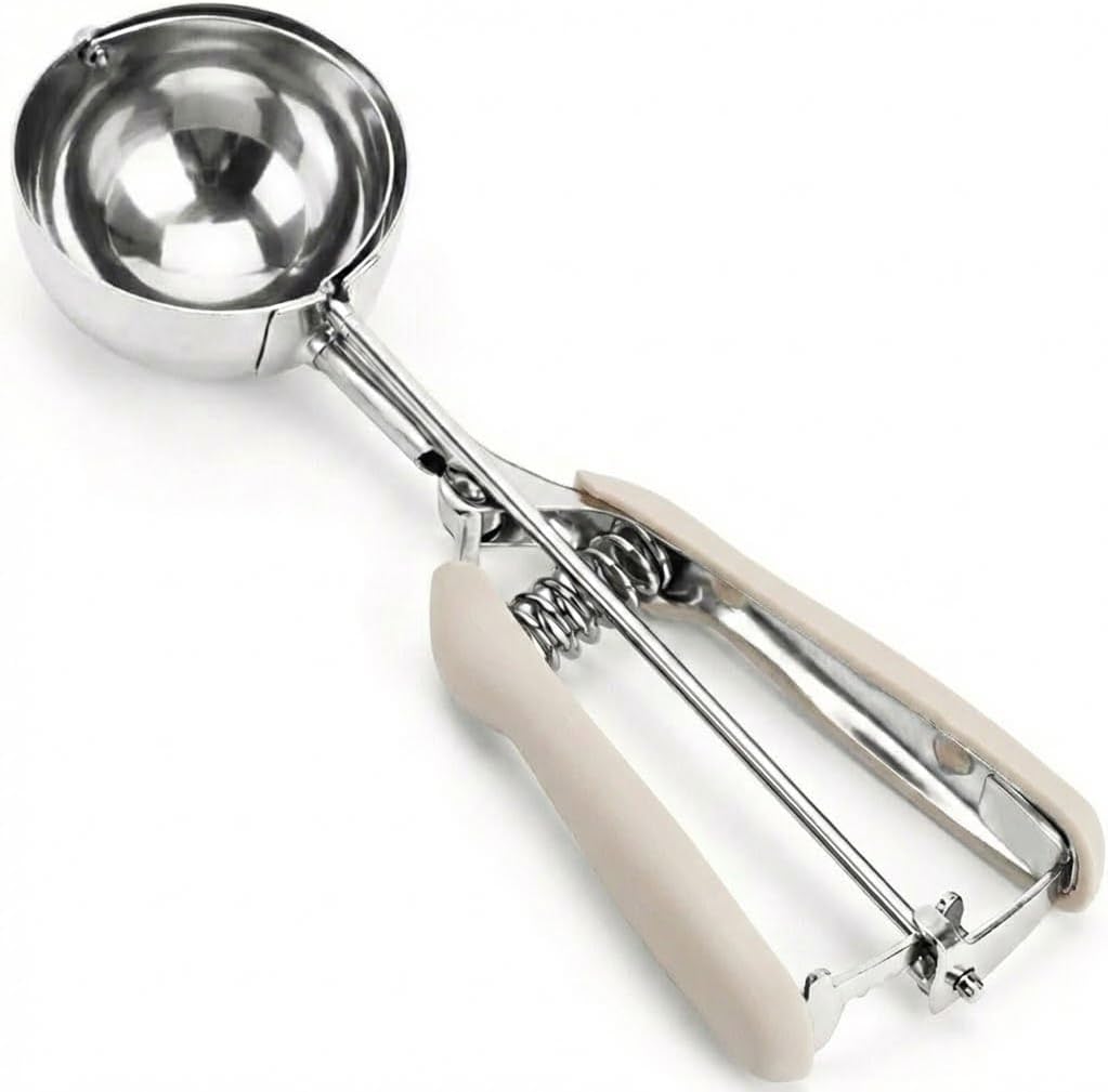 Ice Cream Scoop, 18/8 Stainless Steel Cookie Scoop, Cookie Scoops for Baking, 2 Tbsp/ 30 ml/ 1 oz Cookie Dough Scoop, Ice Cream Scooper with Trigger Release, Cookie Scooper for Baking