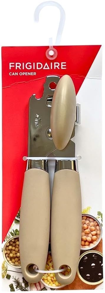 Frigidaire Stainless Steel Manual Can Opener with Soft Touch Handle, Oversized Handheld Easy Turn Knob (NAVY)