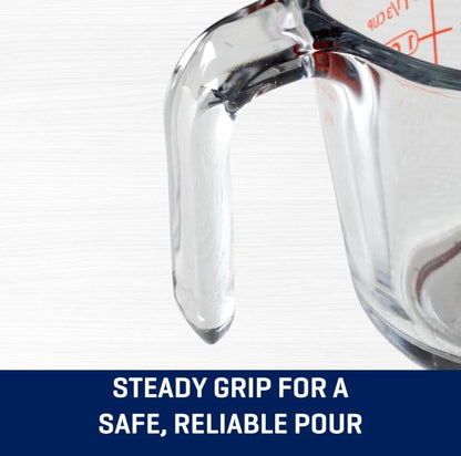 1-Cup Glass Measuring Cup For Baking and Cooking, Dishwasher, Freezer, Microwave, and Preheated Oven Safe, Essential Kitchen Tools