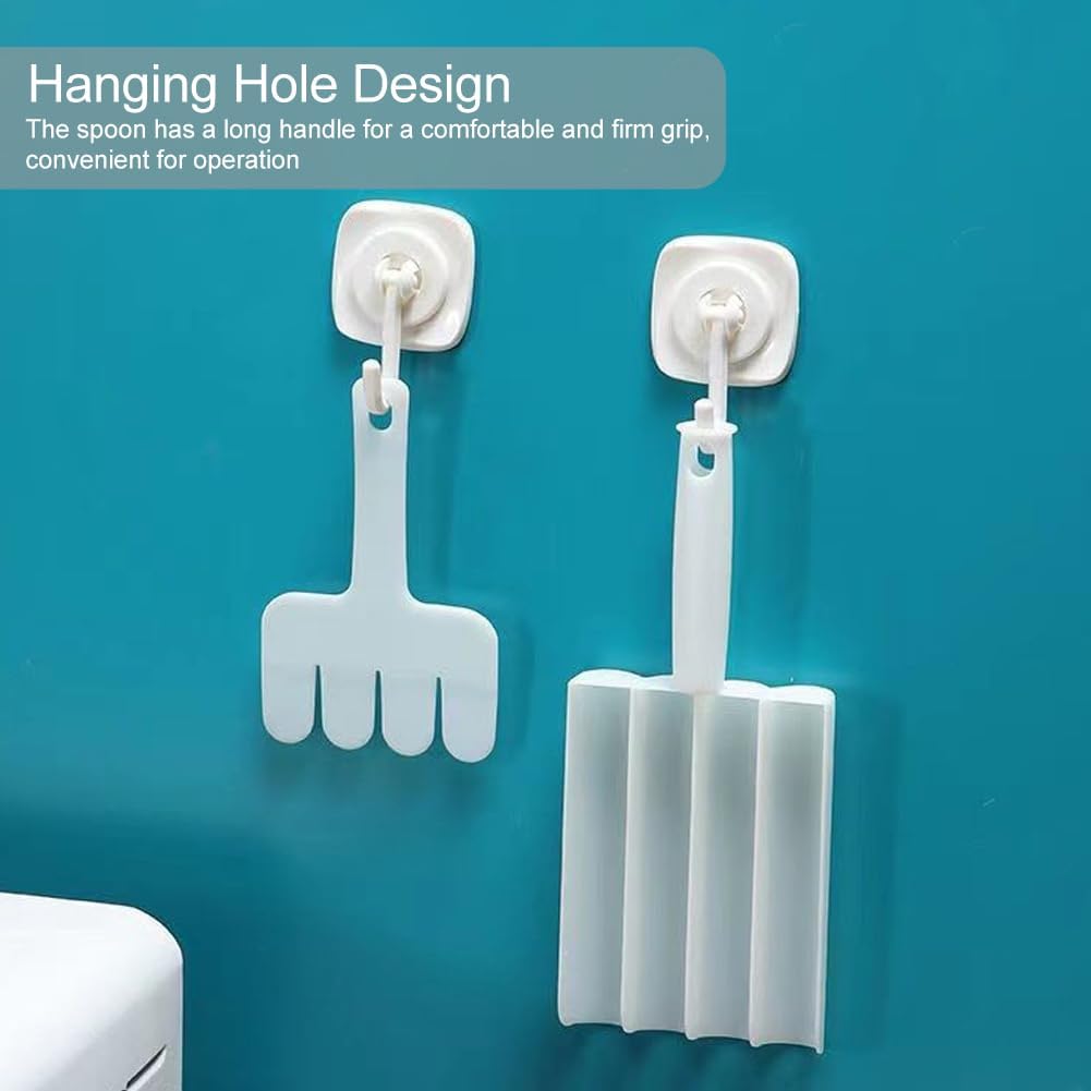 DIY Meatball Making Set, Creative Kitchen Triple Meatball Maker, Meat Baller Spoon with Cutting Spade, Home Cooking Tools, for Cooping Cookie Dough or Sorbet Rice Balls, 2 pcs