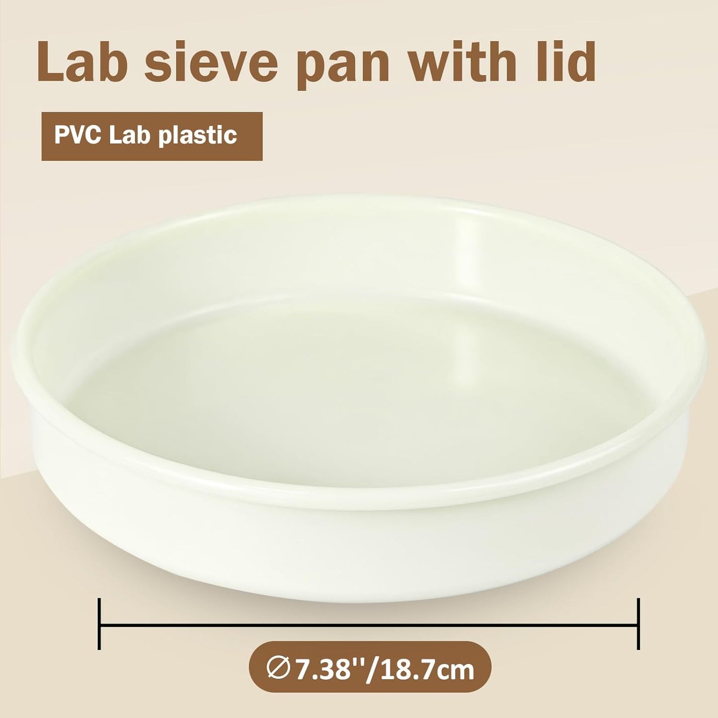 PVC Nylon Lab Sieve 80 Mesh(0.2mm), LVDALAB 7.9Inch(20cm) Diameter Sample Sifter Strainer for Industrial Lab Home