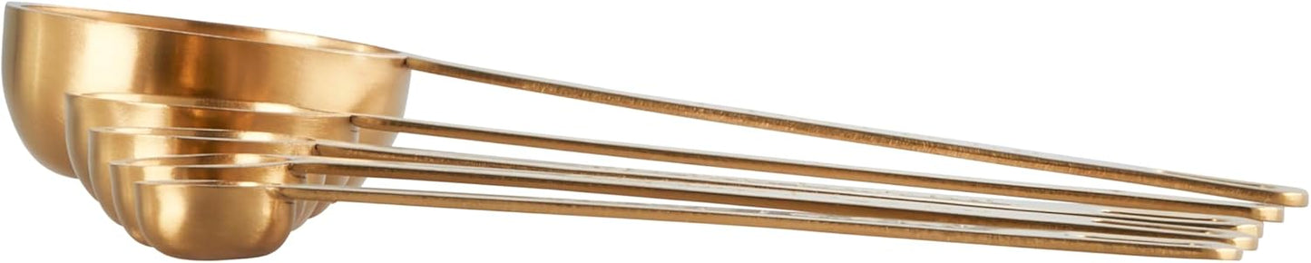 Le Creuset Measuring Spoons, Gold, Set of 5 (1/8,1/4,1/2,1Tsp,1Tb)