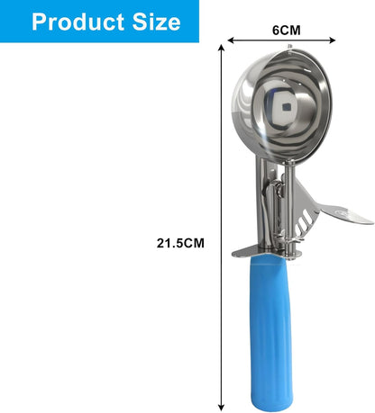 1pc Stainless Steel Ice Cream Scoop, 3.27oz Pink Cookie & Cupcake Scoop, Heavy Duty Muffin Scoop for Portion Control, Cookie Dough, Batter Dispensing
