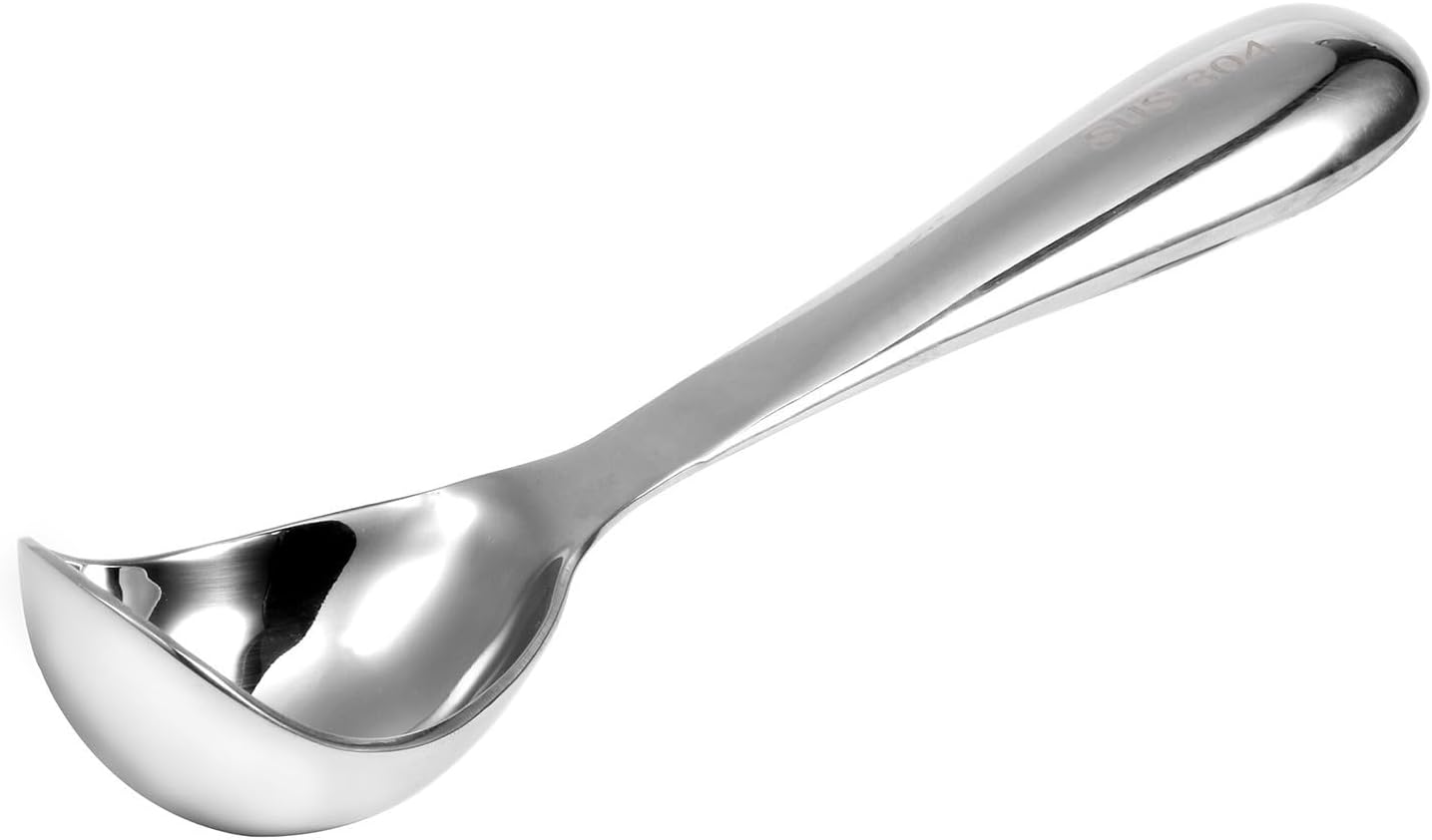 Kichwit Ice Cream Scoop, Heavy Duty 304 Stainless Steel Ice Cream Scoop with Comfortable Handle, Dishwasher Safe