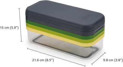 Joseph Joseph Multi-Prep Mini, 3-in-1 Compact space saving Vegetable Chopper & Dicer, Egg Slicer, 3 Stainless Steel Wire cutters