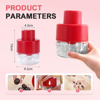 Cherry Pitter, 2025 New Quickly Multiple Cherries Seed Remover Cherry Pitter Multiple, Upgrade Multi-Function Cherry Pitters Core Remover 7-Hole Cherrys Pitters Tool (1, Black)