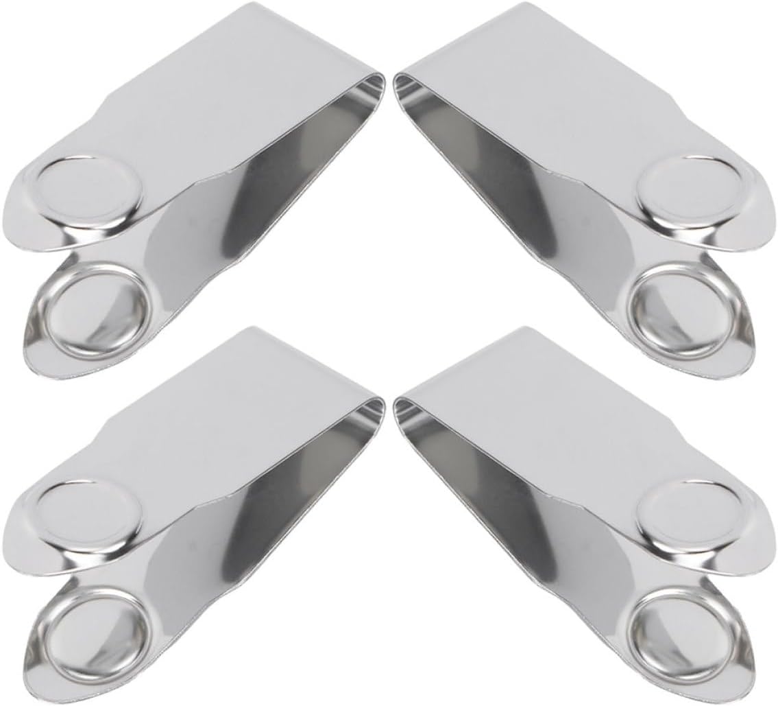 Angoily 4pcs Stainless Steel Strawberry Huller Tool Stem Remover Kitchen Fruit Corer Set for Home Cooking
