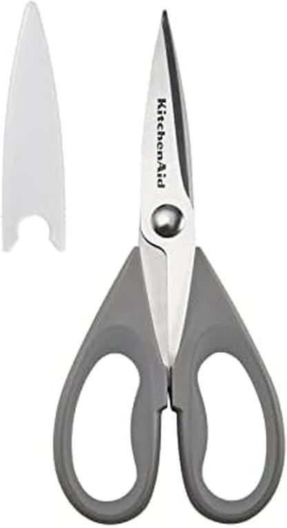 KitchenAid Multipurpose Shear Set, Versatile Scissors with Nutcracker, Bottle Opener, Ergonomic Handles with Protective Blade Covers, 2 Piece
