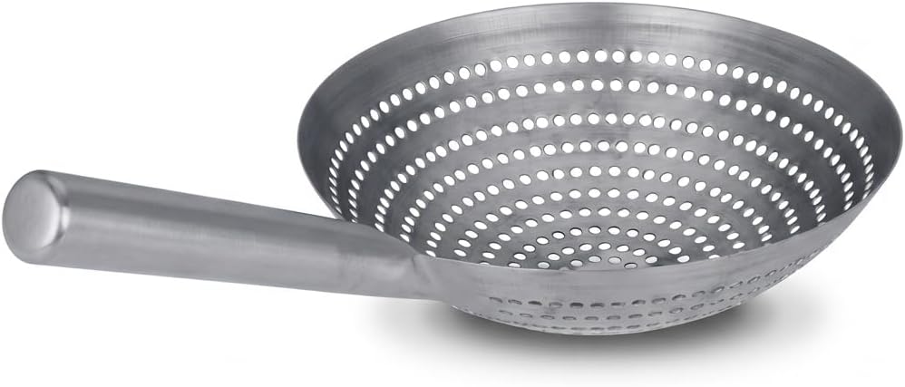 Craft Wok Small 6-Inch Brass Mesh Strainer/Spider Skimmer Zhao Li, Robust & Elegant Kitchen Tool for Frying & Straining, Authentic Oriental Cookware - / 732W7