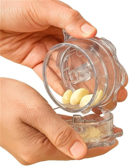 Angel’s Peel Lounge Grlic Mincer Manual Garlic for Quick Meal Preparation - Kitchen Tools for Mincing Grlic, Ginger, Herbs, Nuts (Clear Color)