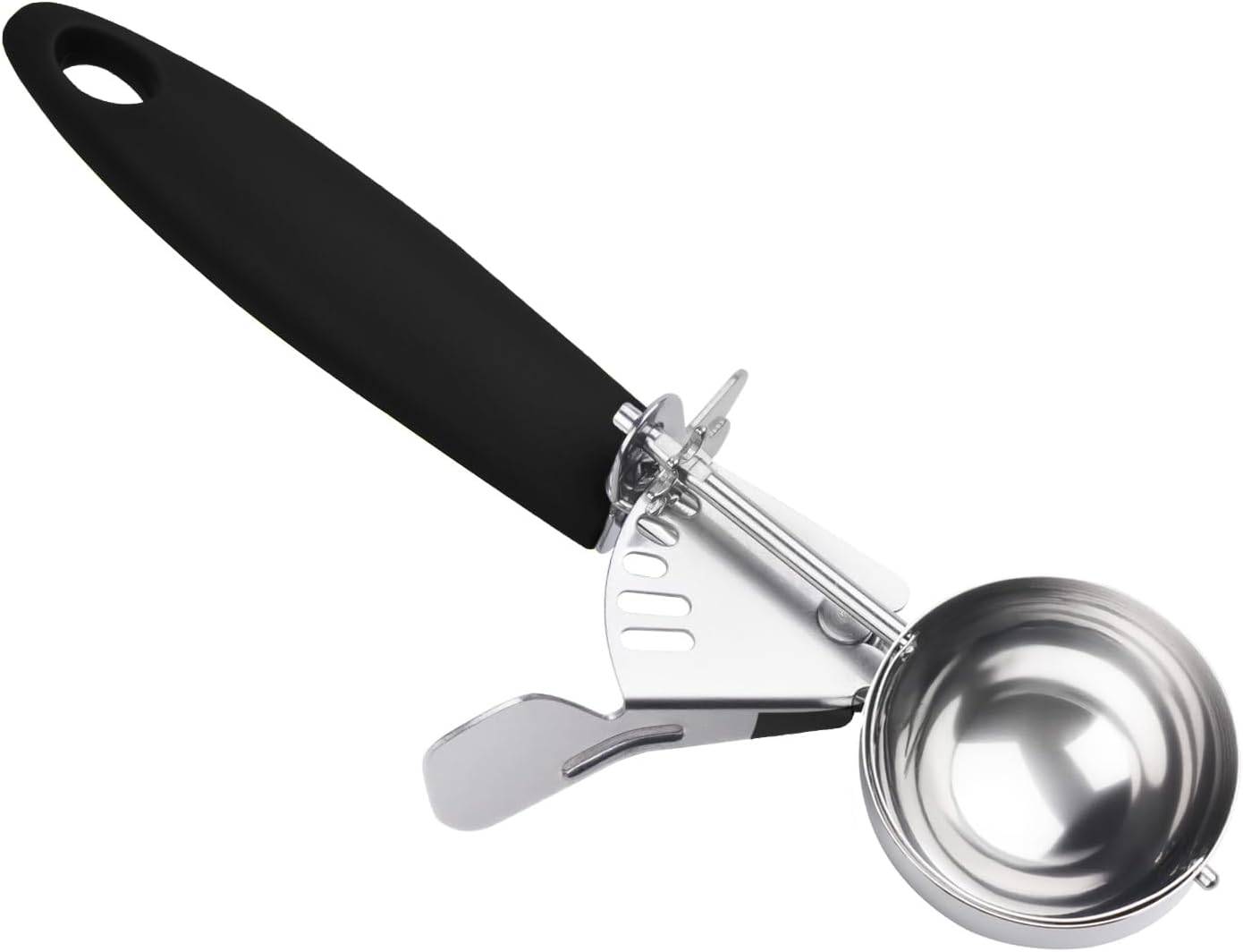 JUNADAEL J Portion Scoop, #20/2 OZ Ice Cream Scooper, Muffin Scoop, Disher, Yellow Handle, for Portion Control, Cookie Dough, Muffin, Cupcake Batter, Ice Cream, Mashed Potatoes