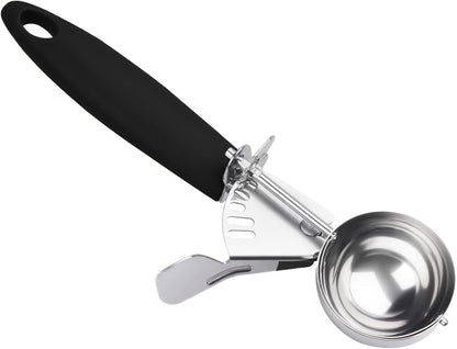 JUNADAEL J Portion Scoop, #20/2 OZ Ice Cream Scooper, Muffin Scoop, Disher, Yellow Handle, for Portion Control, Cookie Dough, Muffin, Cupcake Batter, Ice Cream, Mashed Potatoes