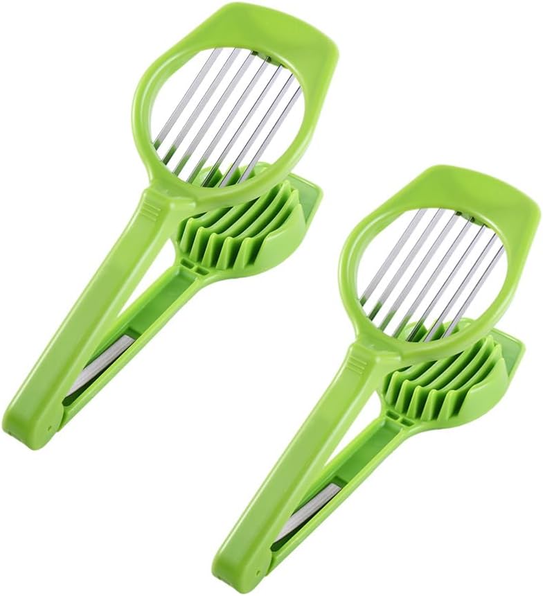 2pcs Stainless Steel Egg Slicer Fruit Cutter,Handheld Mushroom Kiwi Divider Egg Split Device,Strawberry Cheese Cutter Multifunction Slicing Mould