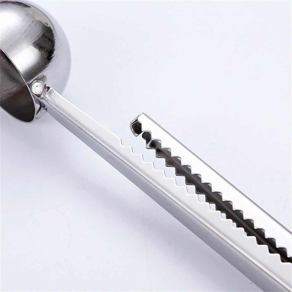 Coffee Scoop, Stainless Steel Silver Multi Function Measuring Spoon, Great Measuring Coffee, Tea, Protein Powder, Instant Drinks, Perfect Coffee Spoon Bag Clip