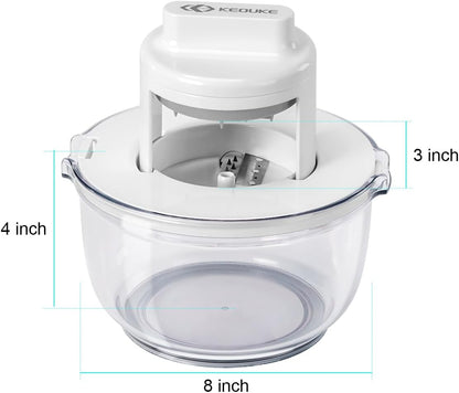 KEOUKE Vegetable Spiralizer & Zucchini Noodle Maker - 3 In 1 Adjustable Spiral Slicer with BPA-Free Plastic & Clear Bowl, Effortless for Cucumber, Potato, Carrot