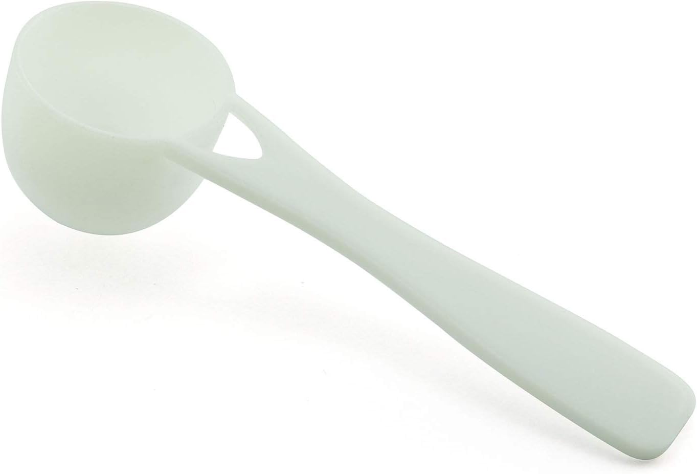 Tegg 5ml Teaspoon 50PCS 5cc White Plasti Measuring Spoons For Herb Extract Tea Powder Coffee