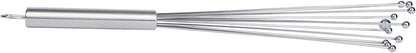 Restaurantware 10.5 in Stainless Steel Ball Whisk - German Standard Egg Beater with Ergonomic Handle, Dishwasher Safe - Manual Mixer Cooking Whisk for Baking, Stirring, Sauces, Beating