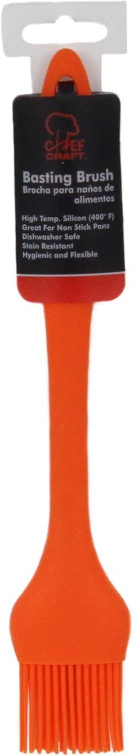 Chef Craft Premium Silicone Basting Brush, 10.25 inch, Pink