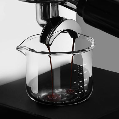 Espresso Cups, 100ML/3OZ Espresso Cups, Espresso Shot Glasses with V-Shaped Mouth, Clear Accessories, Milk Frothing Pitcher (1pcs)