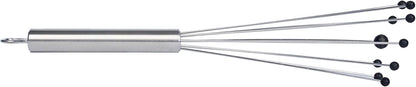 Restaurantware 10.5 in Stainless Steel Ball Whisk - German Standard Egg Beater with Ergonomic Handle, Dishwasher Safe - Manual Mixer Cooking Whisk for Baking, Stirring, Sauces, Beating