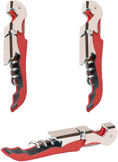 Kit-Home Professional Waiter Corkscrew Wine Openers Set (4 PCS),Upgraded with Heavy Duty Stainless Steel Hinges Wine Key for Restaurant Waiters, Sommelier, Bartenders