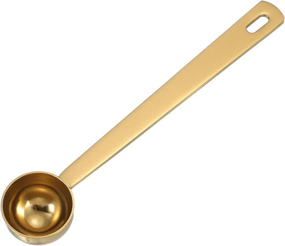uxcell Measuring Spoon, 15ml Long Handle Table Scoop Teaspoon Coffee Scoop Spoon for Ground Coffee Tea Sugar Cooking Baking, Black