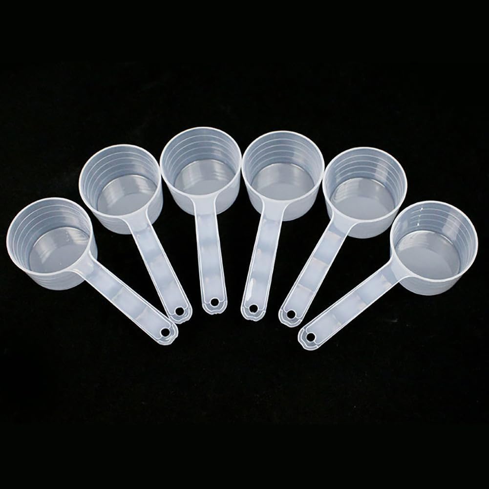 6pcs Milk Powder Scoops Laundry Detergent Scoop Lab Measuring Spoon Plastic Measuring Spoons for Cosmetics Powders Kitchen