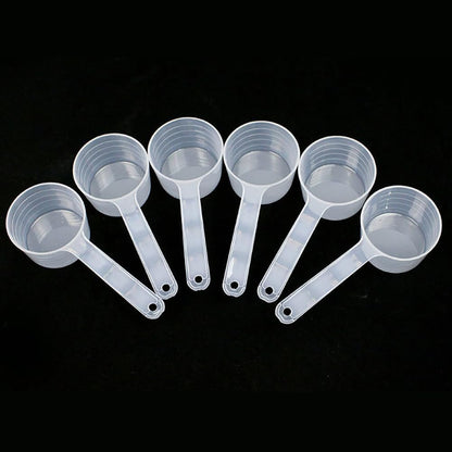 6pcs Milk Powder Scoops Laundry Detergent Scoop Lab Measuring Spoon Plastic Measuring Spoons for Cosmetics Powders Kitchen