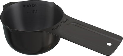 Color Up 2 Cup Measuring Cup, 480ml Stainless Steel Metal, Easy-Pour Spouts, Engraved Markings, Flat Base, Dishwasher Safe, for Dry and Liquid Ingredients