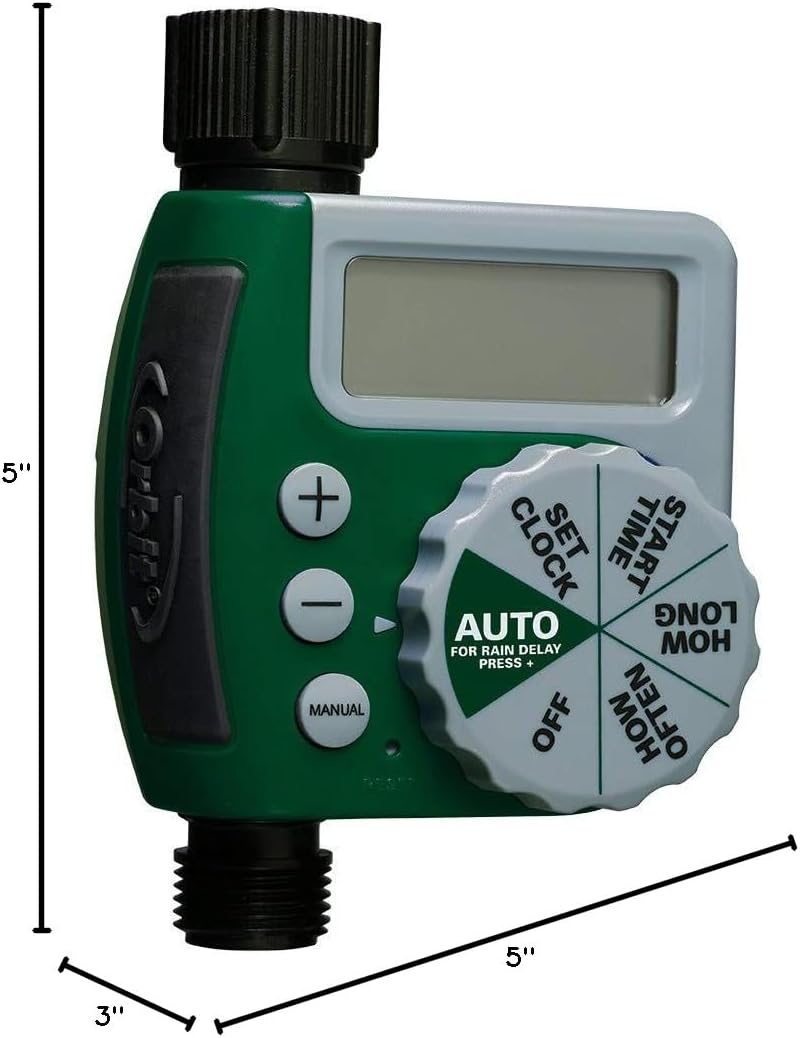 Orbit 62067 1-Outlet Programmable Digital Hose Watering Timer, 2-Pack