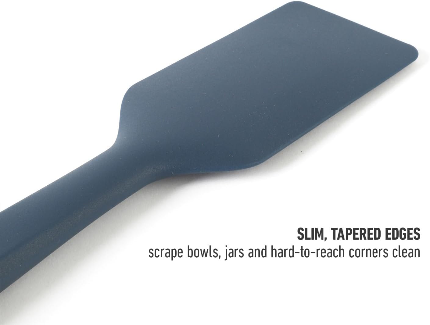 Calphalon Prime Scraper Set, 2-Piece Silicone Kitchen Scraper Set, Flexible Baking & Cooking Scrapers, Heat-Resistant Nonstick-Safe Tools with Ergonomic Handles, Navy