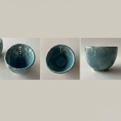 Herb Stripper Bowl, Herb Stripping Bowl with Multiple Hole Sizes to Separate Leaves from Stems (Blue)