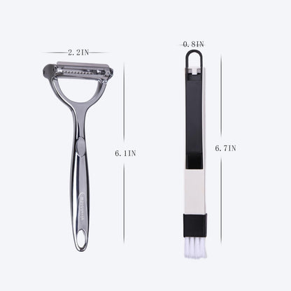 Multifunction 2-in-1 Julienne Peeler Vegetable Peeler, Potato Peelers, Peelers for Kitchen Y Peeler for Carrot Potato Melon Kiwi, Kitchen Cooking Tools (dual-purpose)