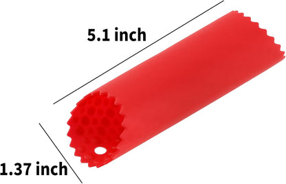4Pcs Garlic Peeler Skin Remover Roller Keeper,Easy Quick to Peeled Garlic Cloves with Silicone Tube Roller Garlic Peeling Kitchen Tool(Red -2PCS/ Orange -2PCS)