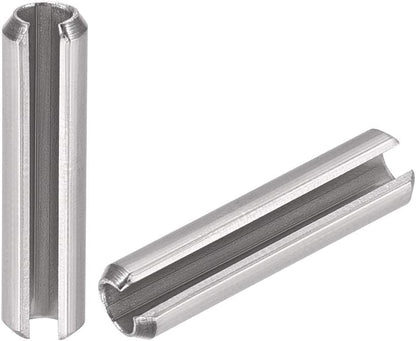 uxcell Slotted Spring Pin - M4 x 30mm 304 Stainless Steel Split Spring Roll Dowel Pins Plain Finish 20Pcs