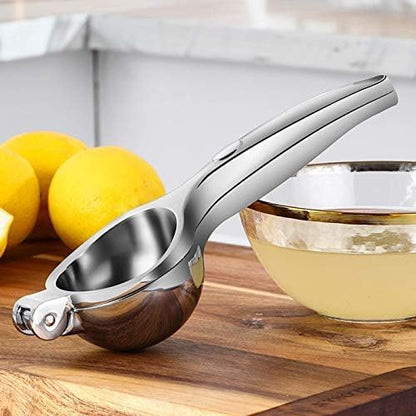 Lemon Squeezer Manual Juicer Citrus Handheld Press: Large Lime Squeezer Bar Tool for Citrus Lemon Lime, Heavy Duty Metal Lemon Clip Kitchen Tools Easy to Clean