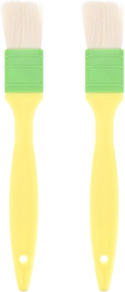 M METERXITY 2-Pack Pastry Brush, Wool Basting Baking BBQ Oil Brush for Cooking/Barbecue/Kitchen [3"]