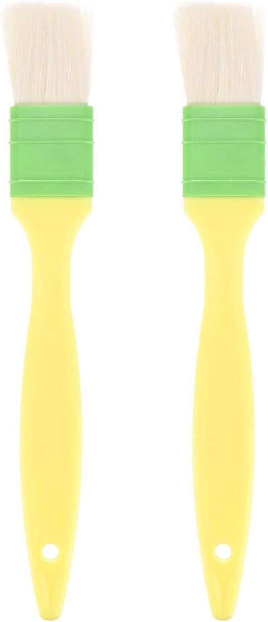 M METERXITY 2-Pack Pastry Brush, Wool Basting Baking BBQ Oil Brush for Cooking/Barbecue/Kitchen [3"]