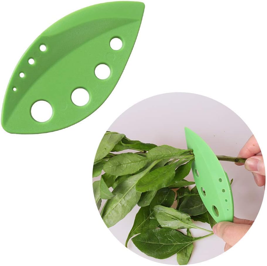 2 Pack Herb Stripper Tool 9 Holes Stainless Steel kale Leaf Stripping Zip Tools, Curved Edge Can be Used as a Kitchen Gadgets