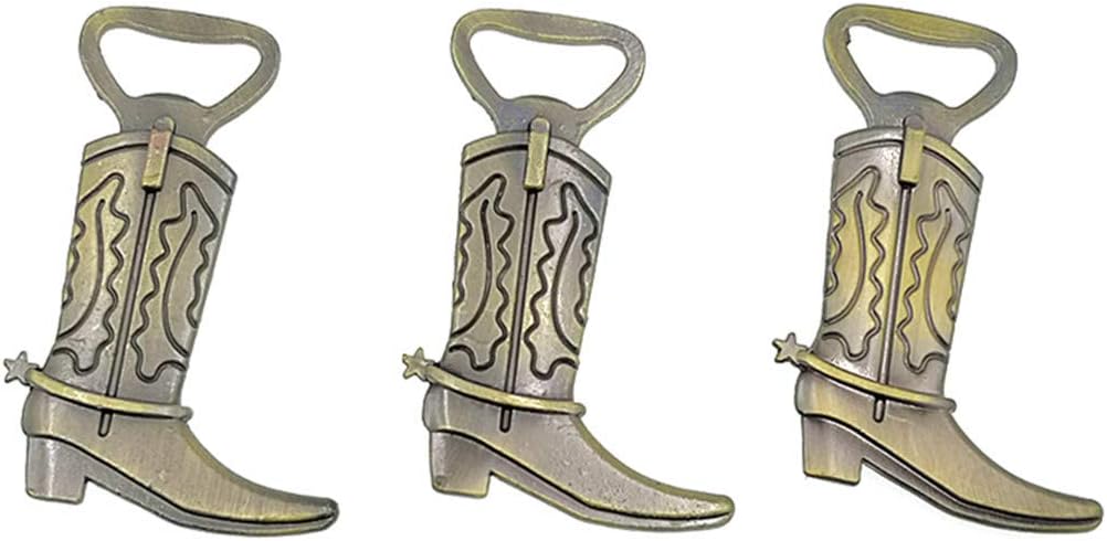 Cowboy Boot Bottle Opener for Wedding Party Favor (12pcs,Gold Tone)