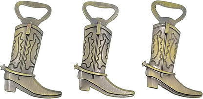 Cowboy Boot Bottle Opener for Wedding Party Favor (12pcs,Gold Tone)