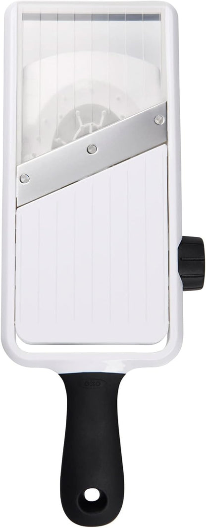 OXO Good Grips Large Adjustable Handheld Mandoline Slicer and Stainless Steel Scraper & Chopper