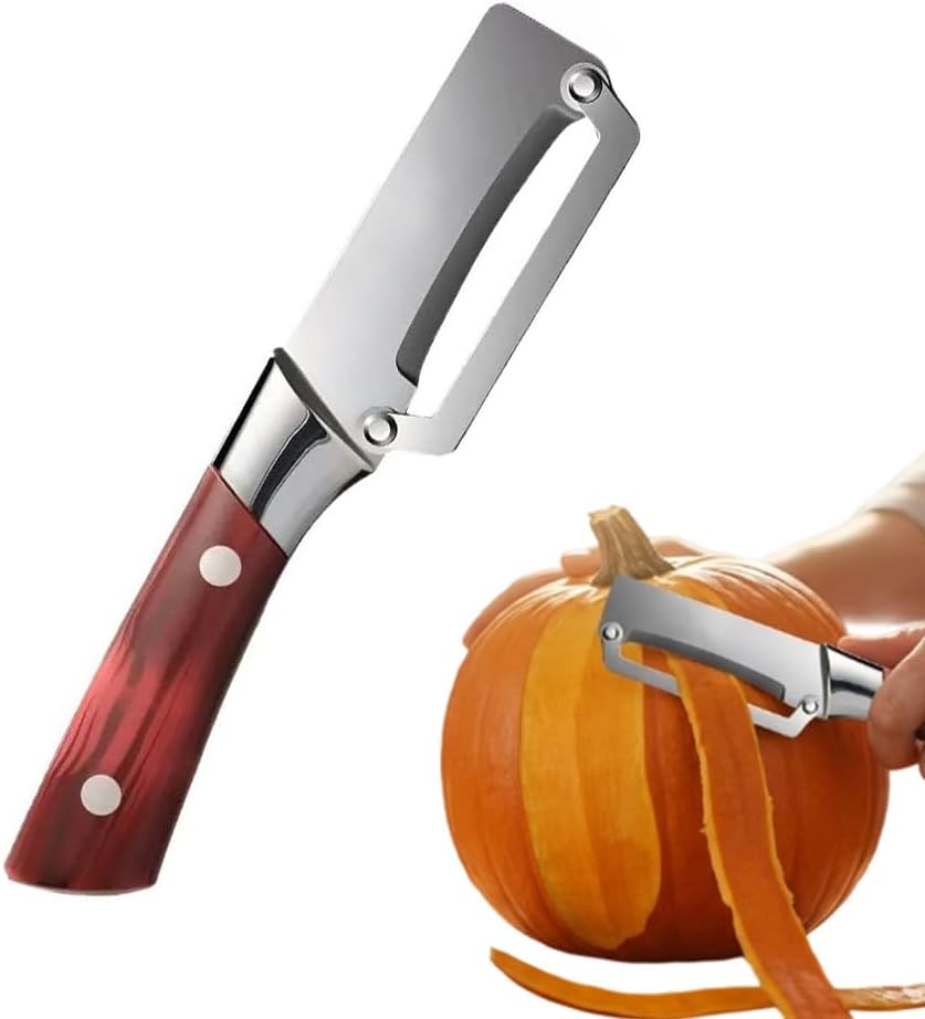 Multi-Functional Vegetable Peeler for Kitchen, Sharp Stainless Steel Peeling Tool with Comfort Wooden Handle & Integrated Bottle Opener, Versatile Gadget for Fruits and Veggies (2 PCS)