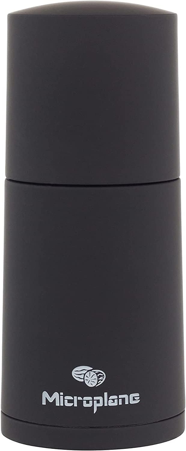 Microplane Manual Spice Mill - Cinnamon Grinder and Nutmeg Grater (Black)