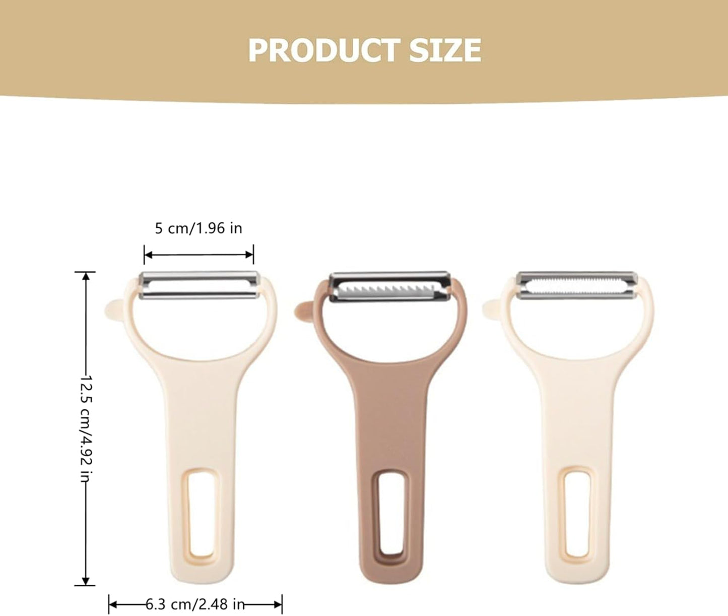 3 Pcs Julienne Peeler Creative Plastic Y Peelers for Kitchen Tool, Veggie, Potato, Tomato, Fruit