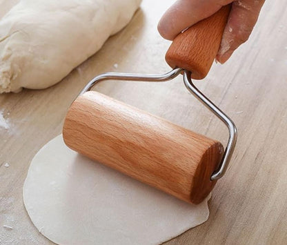 2 PCS Rolling Pin Mini, Small Wooden Pastry Roller for Pizza, Cookie, Dumpling, Tortilla, Non-Stick Surface with Comfort Grip Handle