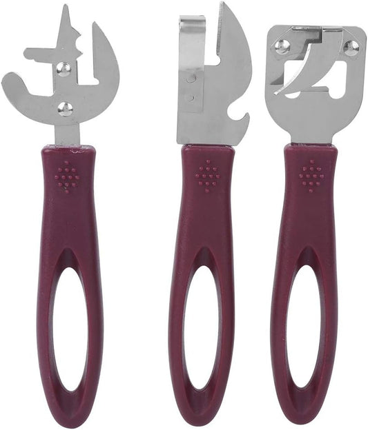 Manual Side Cut Can Opener Set - Stainless Steel Bottle and Tin Opener for Home, Camping, Restaurant - Japanese Old Fashioned