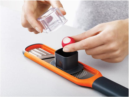 Joseph Joseph Fine Grater & Zester – Easy-Grip Handle with Sharp Stainless Steel Blades & Non-Slip Tip