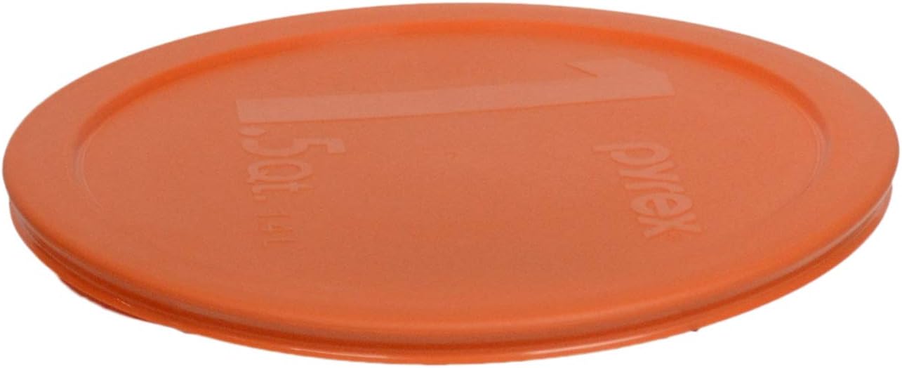 Pyrex (1) 323-PC 1.5qt Orange and (1) 322-PC 1qt Blue Mixing Bowl Plastic Lids - Made in USA